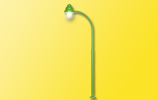 Viessmann 6012 H0 Bogen-Gaslaterne grün, LED warmweiß Viessmann 6012 H0 Bogen-Gaslaterne grün, LED warmweiß
